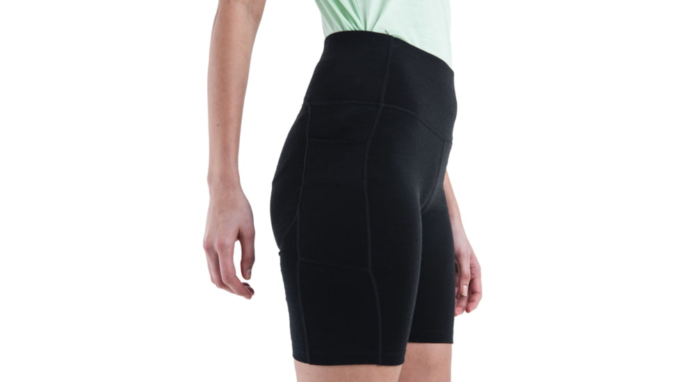 Icebreaker Merino 260 Fastray II 8in High Rise Shorts - Womens, Black, Small, IB0A56XJ001S