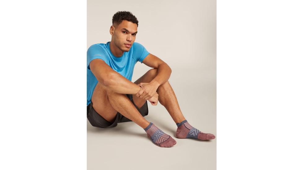 Icebreaker Merino Blend Run+ Ultralight Micro Socks - Mens, Carob/Graphite, Large, IB0A56VH0FFL