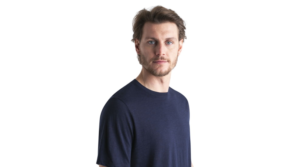 Icebreaker Merino Linen SS T-Shirt - Mens, Midnight Navy, Small, IB0A56OQ401S