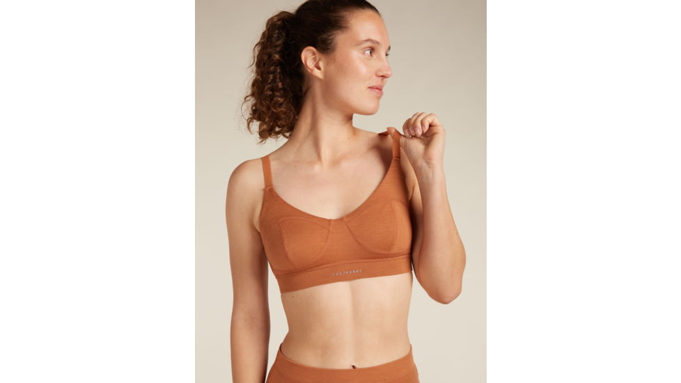 Icebreaker Merino Queens Clasp Bra - Womens, Dusty Clay, Extra Small, IB0A59HR0B0XS