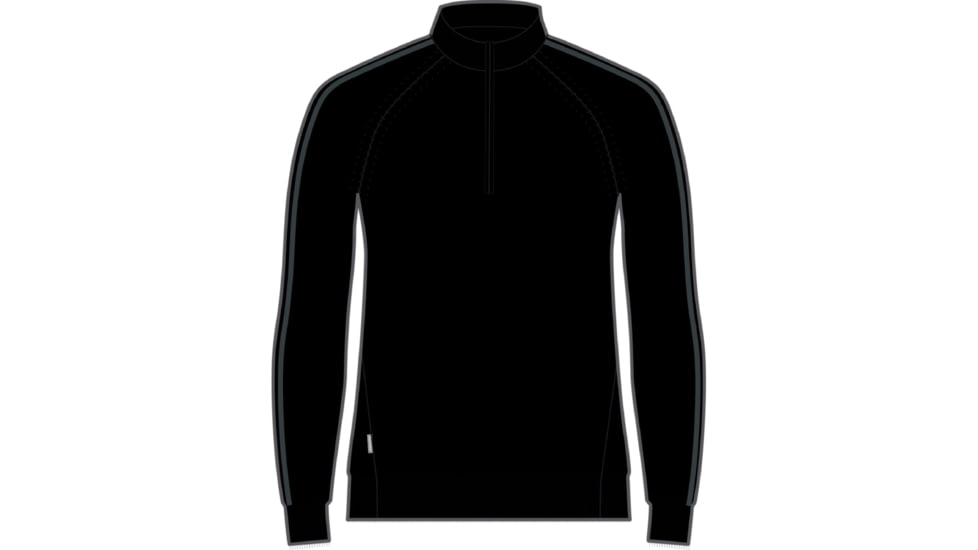 Icebreaker MerinoFine Luxe Long Sleeve Half Zip Sweater - Men's, Black, Extra Large, IB0A56S4001XL