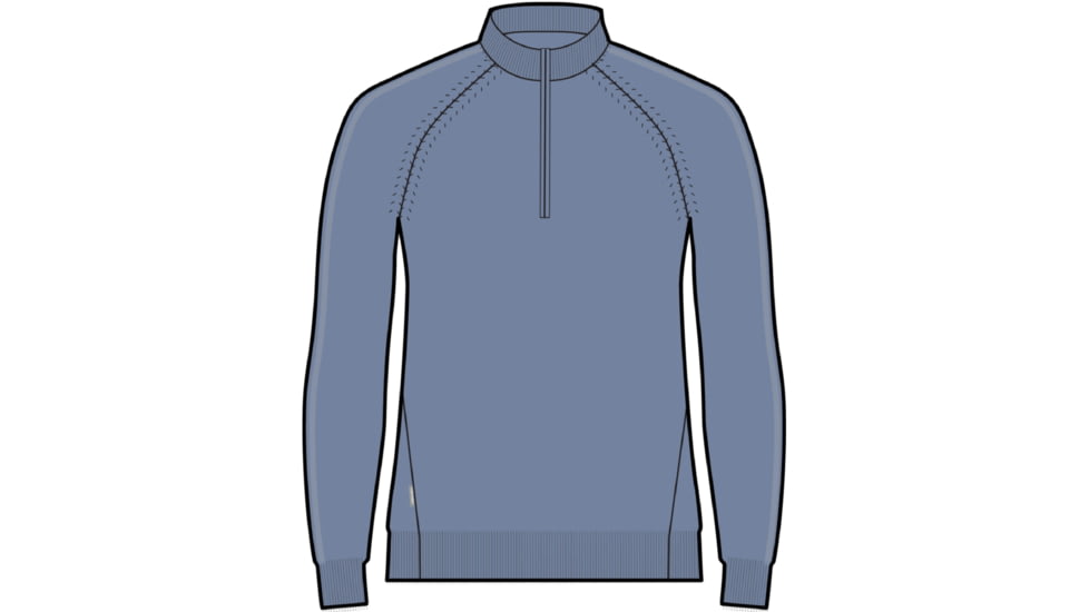 Icebreaker MerinoFine Luxe Long Sleeve Half Zip Sweater - Men's, Kyanite, Medium, IB0A56S4885M