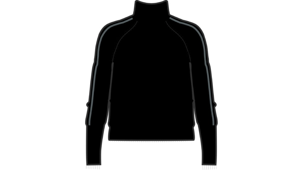 Icebreaker MerinoFine Luxe Long Sleeve High Neck Sweater - Women's, Black, Medium, IB0A56TS001M