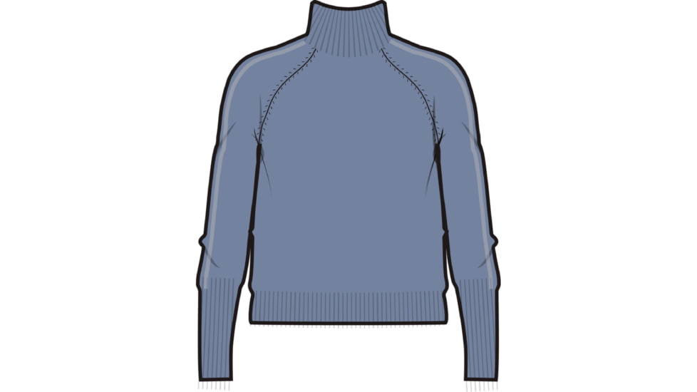 Icebreaker MerinoFine Luxe Long Sleeve High Neck Sweater - Women's, Kyanite, Large, IB0A56TS885L
