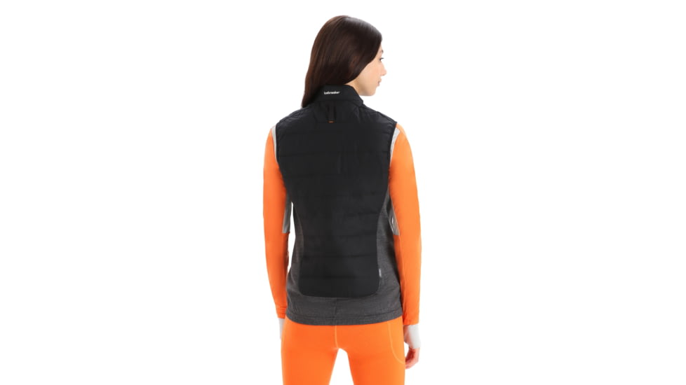 Icebreaker MerinoLoft Vest - Womens, Black/Jet Heather/Cb, Extra Large, IB0A56H1091XL