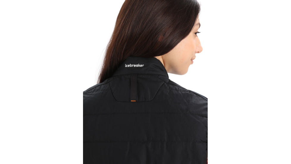 Icebreaker MerinoLoft Vest - Womens, Black/Jet Heather/Cb, Extra Large, IB0A56H1091XL