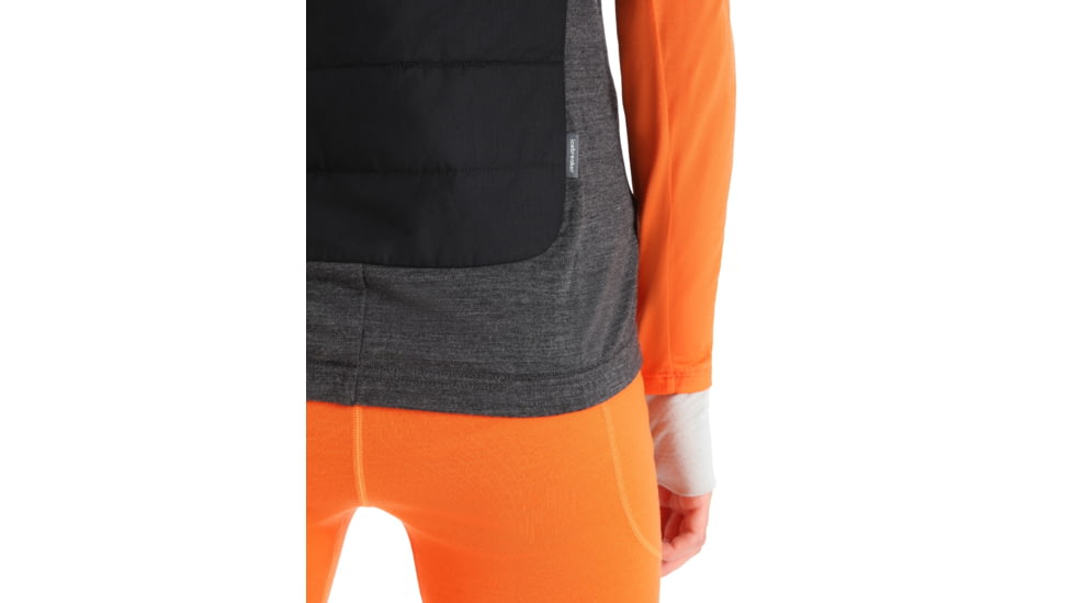 Icebreaker MerinoLoft Vest - Womens, Black/Jet Heather/Cb, Extra Large, IB0A56H1091XL