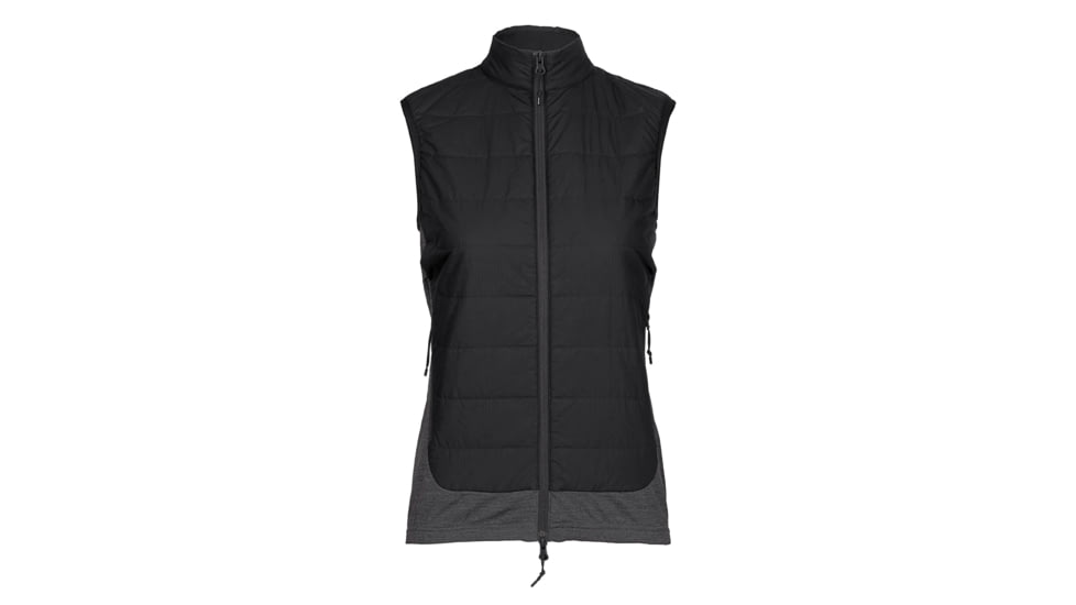 Icebreaker MerinoLoft Vest - Women's, Black/Jet Heather/Cb, Extra Large, IB0A56H1091XL
