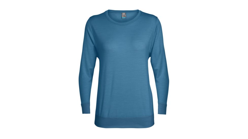 Icebreaker Mira Long Sleeve Crewe - Women's, Thunder, Large, 104178403L