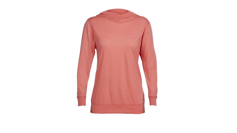 Icebreaker Mira Long Sleeve Hood - Women's -Tulip Heather-Large