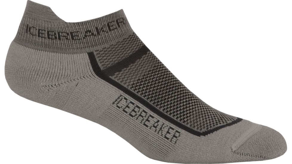 Icebreaker Multisport Cushion Micro Sock - Men's-Silver/Oil/Silver-Large
