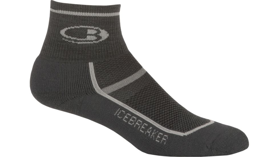 Icebreaker Multisport Cushion Mini Sock - Men's-Silver/Harvest/Silver-Large