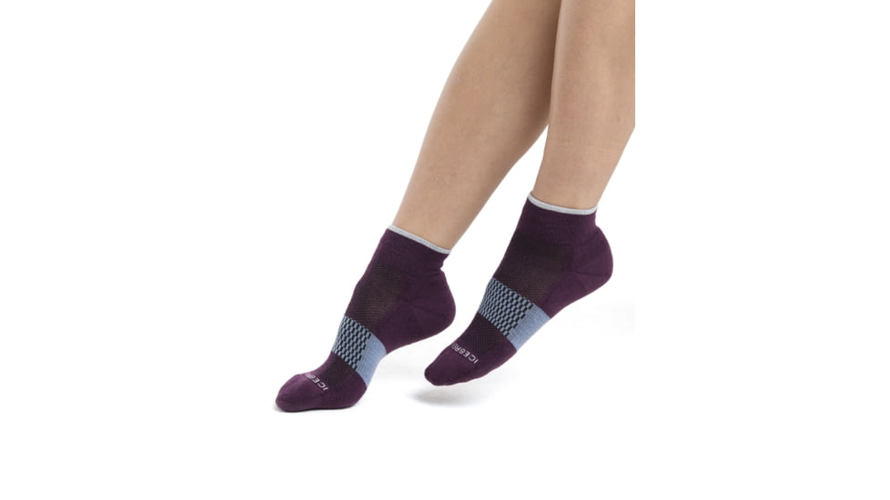 Icebreaker Multisport Light Mini Socks - Womens, Nightshade/Snow/Kyanite, Small, IB105127982S