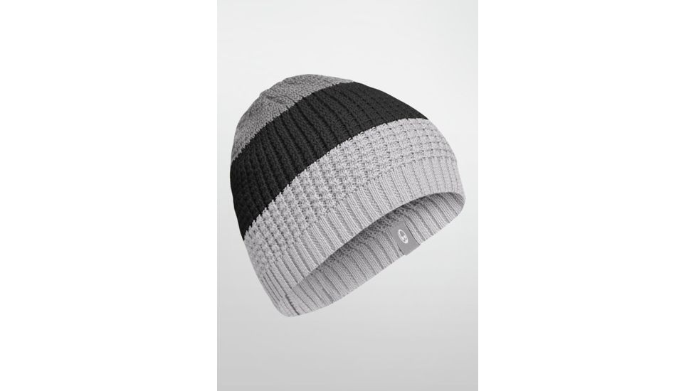 Icebreaker Oasis Beanie-Metro/Black/Blizzard-One Size