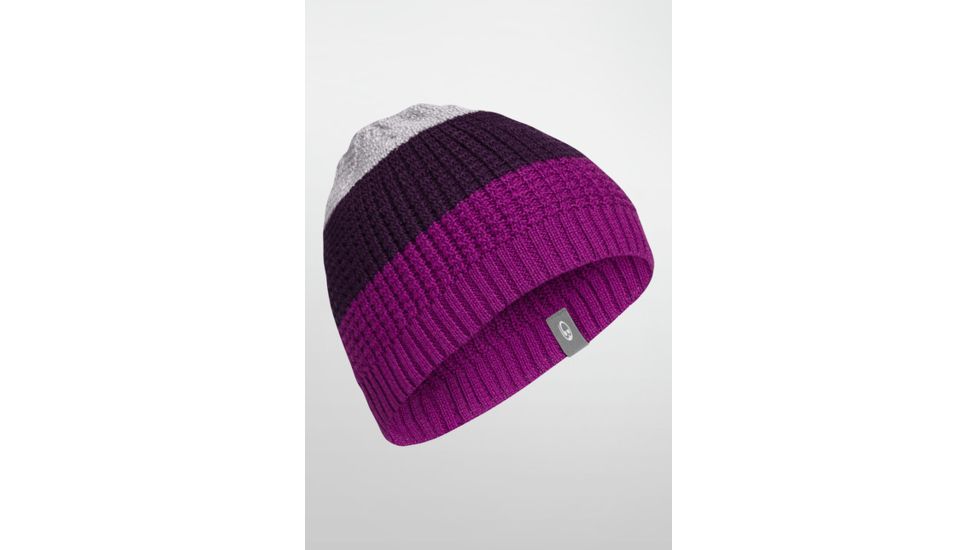 Icebreaker Oasis Beanie-Vivid/Vino/Blizzard-One Size
