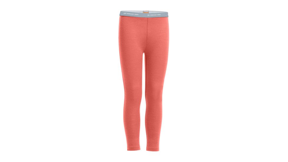 Icebreaker Oasis Leggings - Kids'-Tulip/Blizzard Heather-14