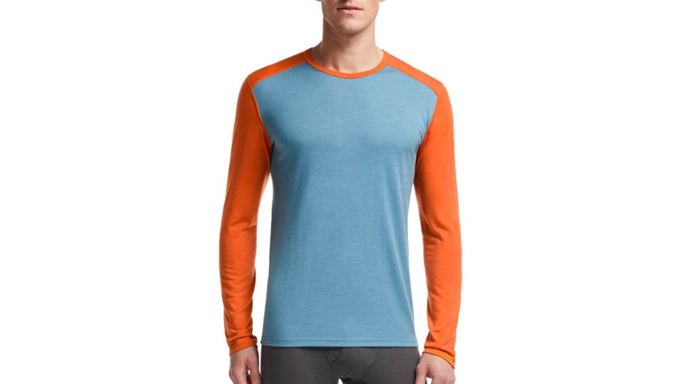 Oasis Long Sleeve Crew Top - Mens-Tundra/Spark-XX-Large