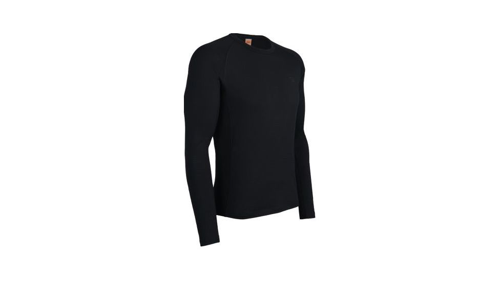 Icebreaker Oasis Long Sleeve Crewe 200 Clearance - Men's - Black L