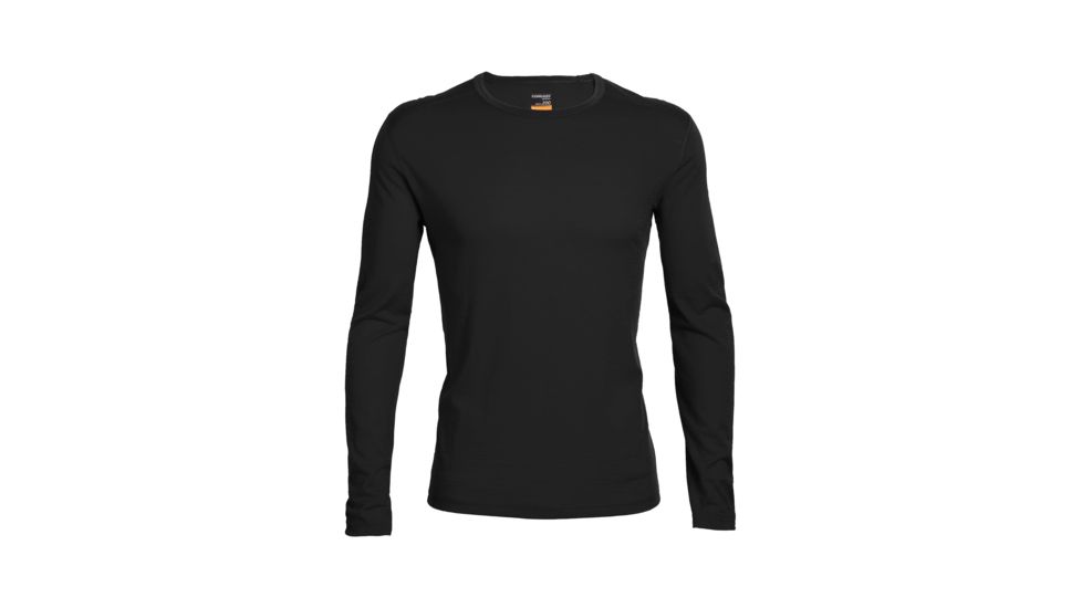 Icebreaker Oasis Long Sleeve Crewe, Black, 3XL, 100476001XXXL
