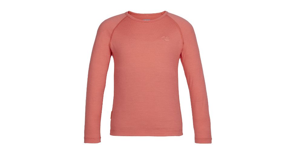 Icebreaker Oasis Long Sleeve Crewe - Kids'-6-Tulip