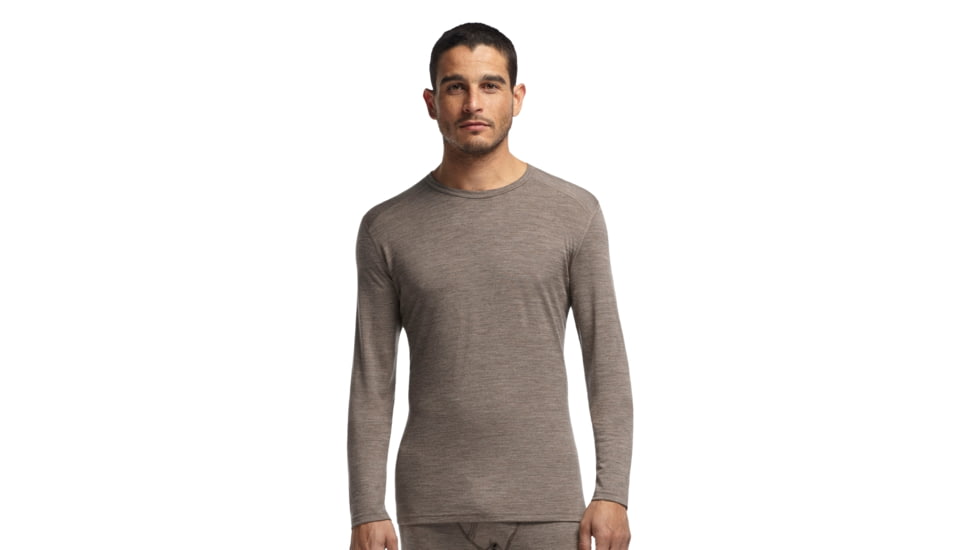Oasis Long Sleeve Crewe Top - Mens-Trail Heather-Small