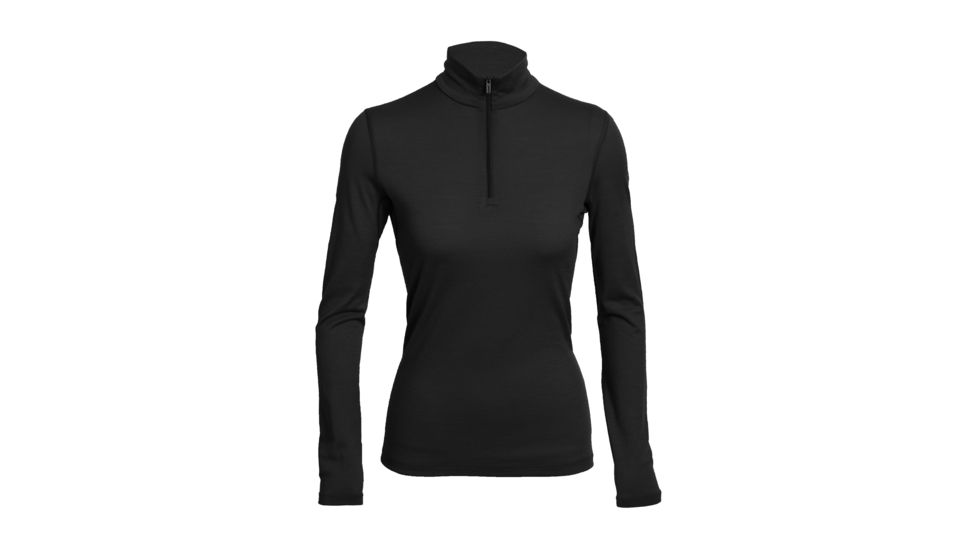 Icebreaker Oasis Long Sleeve Half Zip, Black, XL, 100515001XL