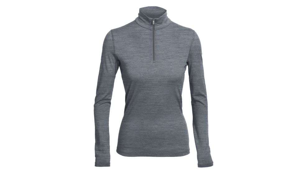 Icebreaker Oasis Long Sleeve Half Zip, Gritstone Hthr, XL, 100515003XL