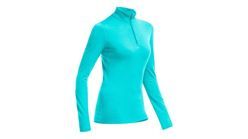Icebreaker Oasis Long Sleeve Half Zip Top - Women's-Aquamarine-X-Small