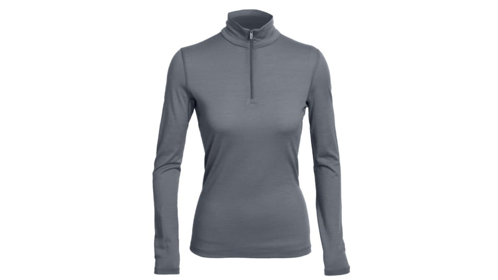 Icebreaker Oasis Long Sleeve Half Zip Top - Women's-Gritstone Heather-Medium