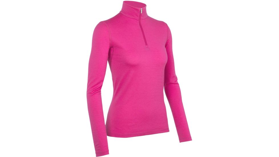 Icebreaker Oasis Long Sleeve Half Zip Top - Women's-Magenta-Large