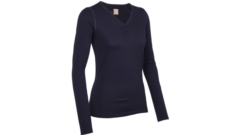 Icebreaker Oasis Long Sleeve Henley Top - Women's-Lotus-Large