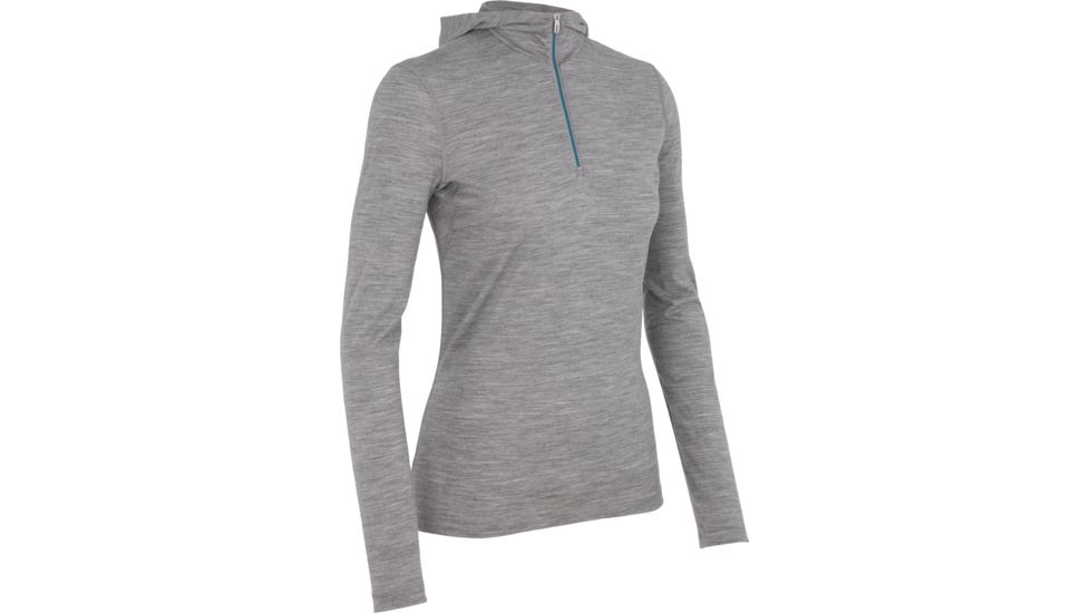 Icebreaker Oasis Long Sleeve Hood Top - Women's-Metro-Large