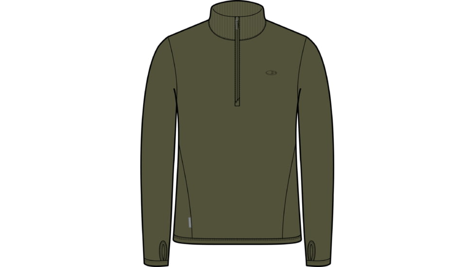 Icebreaker Original Long Sleeve Half Zip Top - Men's, Loden, Large, IB100871069L