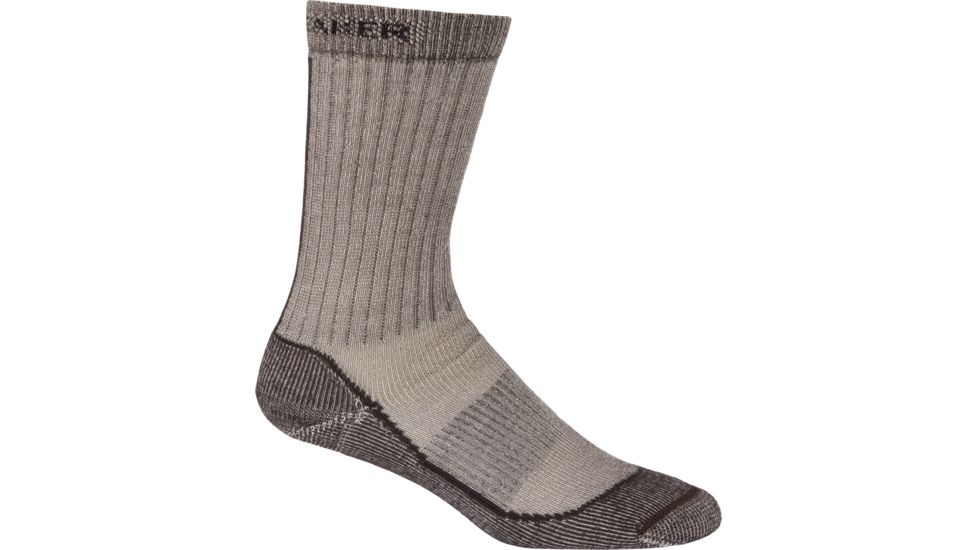 Icebreaker Outdoor Mid Crew Sock - Men's-Bark/Black/Oak-Large
