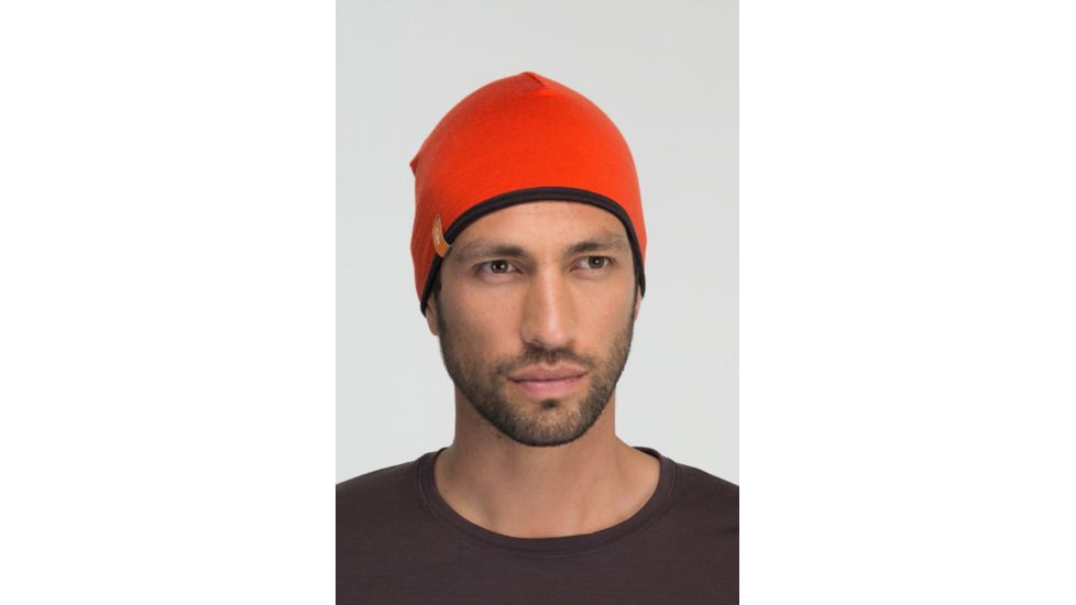 Icebreaker Pocket 200 Hat Clearance -Stripe Walnut/Heat