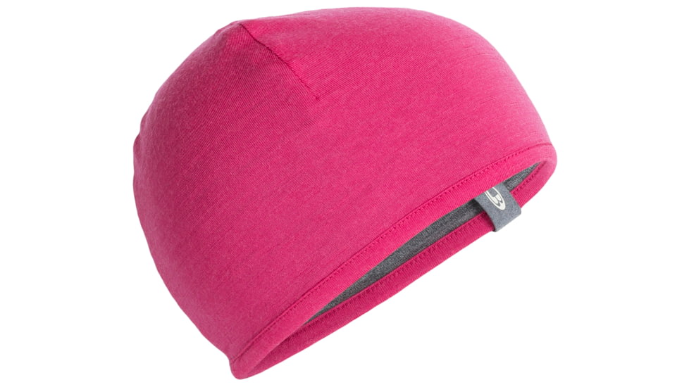 Icebreaker Pocket Hat - Unisex-Gritstone Heather/Pop Pink-One Size