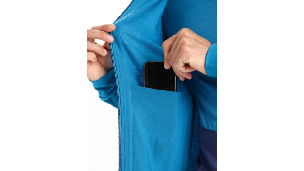 Icebreaker Quantum III Long Sleeve Zip Hoodie - Men's, Lazurite/Royal Navy, 2XL, IB0A59JX569XXL