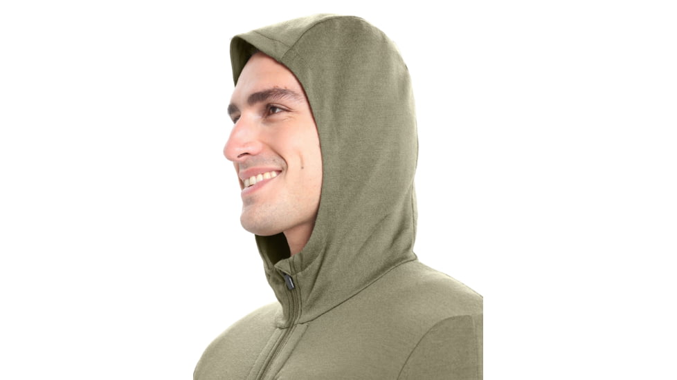 Icebreaker Quantum III Long Sleeve Zip Hoodie - Mens, Loden, Large, IB0A59JX069L
