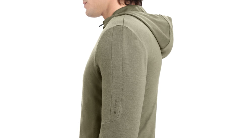Icebreaker Quantum III Long Sleeve Zip Hoodie - Mens, Loden, Large, IB0A59JX069L