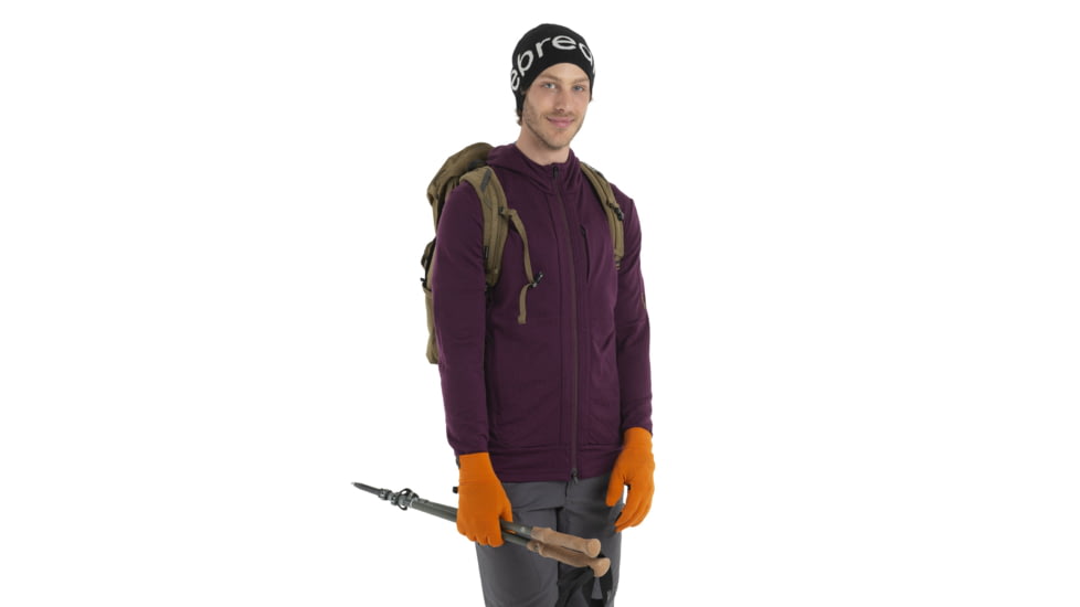 Icebreaker Quantum III Long Sleeve Zip Hoodie - Mens, Nightshade, Small, IB0A59JX853S