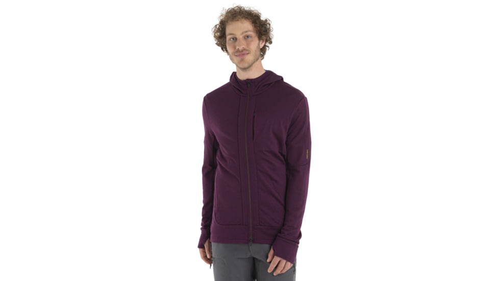 Icebreaker Quantum III Long Sleeve Zip Hoodie - Mens, Nightshade, Small, IB0A59JX853S