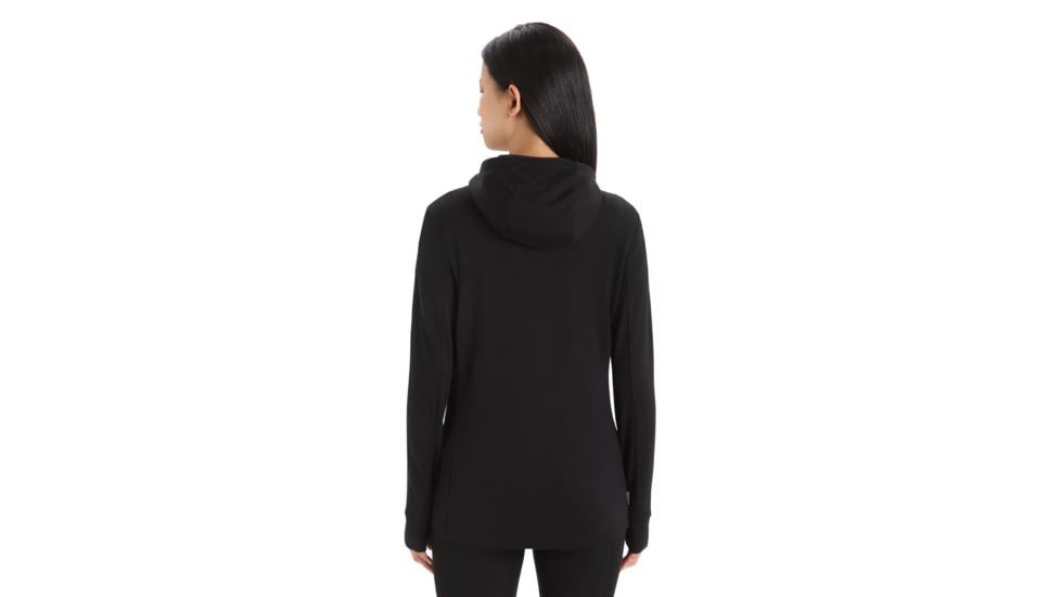 Icebreaker Quantum III Long Sleeve Zip Hoodie - Womens, Black, Small, IB0A59JW001S