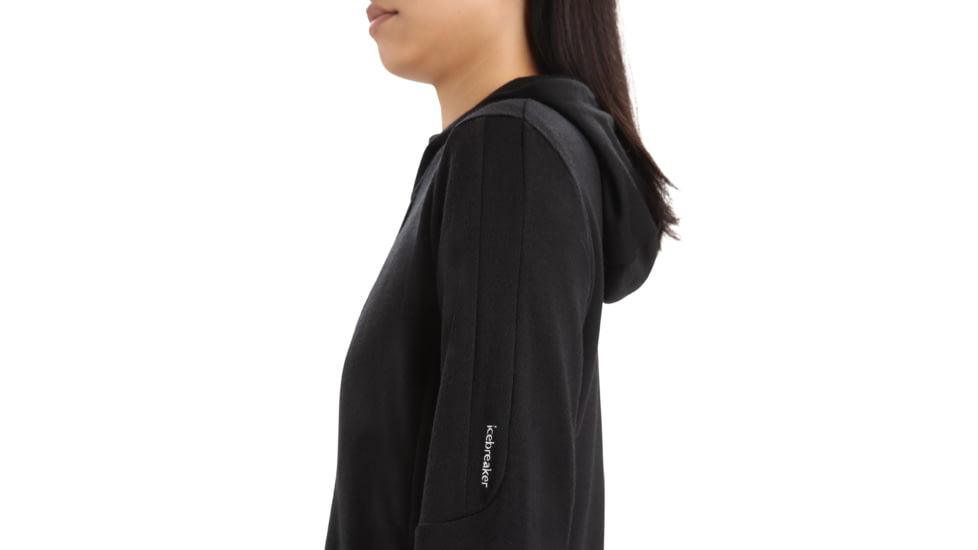 Icebreaker Quantum III Long Sleeve Zip Hoodie - Womens, Black, Small, IB0A59JW001S