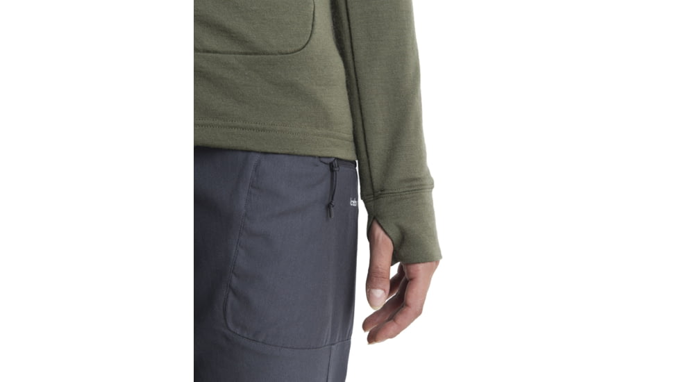 Icebreaker Quantum III Long Sleeve Zip Hoodie - Women's, Loden, Large, IB0A59JW069L