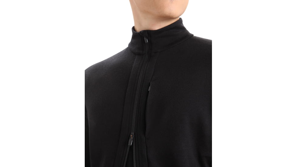 Icebreaker Quantum III Long Sleeve Zip Jacket - Mens, Black, 2XL, IB0A56FP001XXL