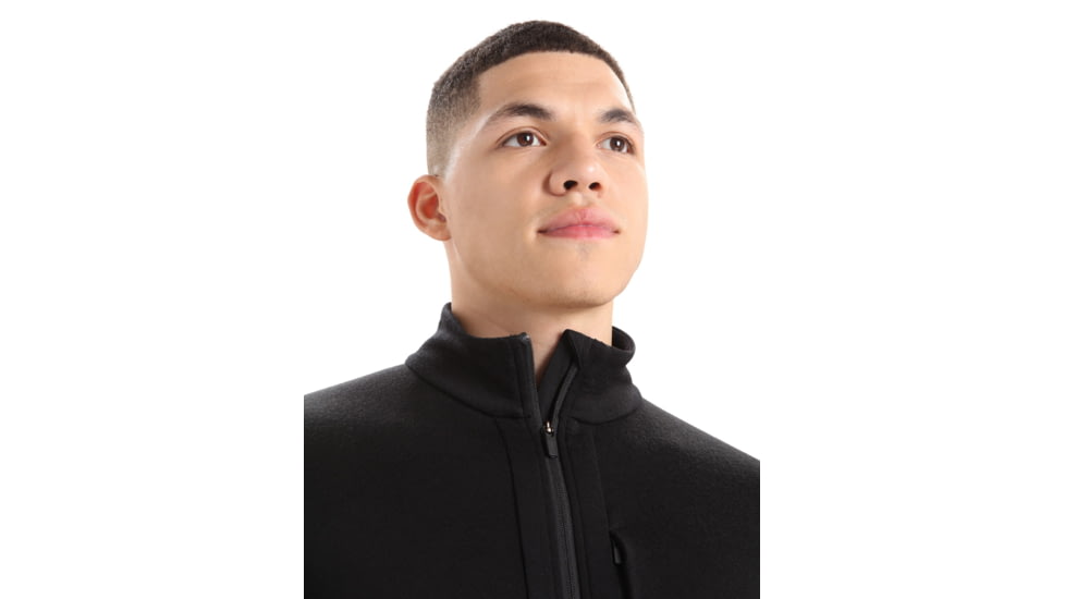 Icebreaker Quantum III Long Sleeve Zip Jacket - Mens, Black, 2XL, IB0A56FP001XXL