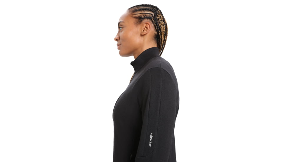 Icebreaker Quantum III Long Sleeve Zip Jacket - Womens, Black, Small, IB0A56FO001S