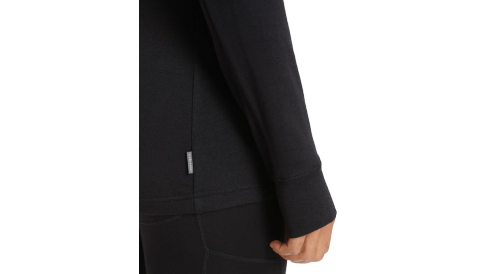 Icebreaker Quantum III Long Sleeve Zip Jacket - Womens, Black, Small, IB0A56FO001S