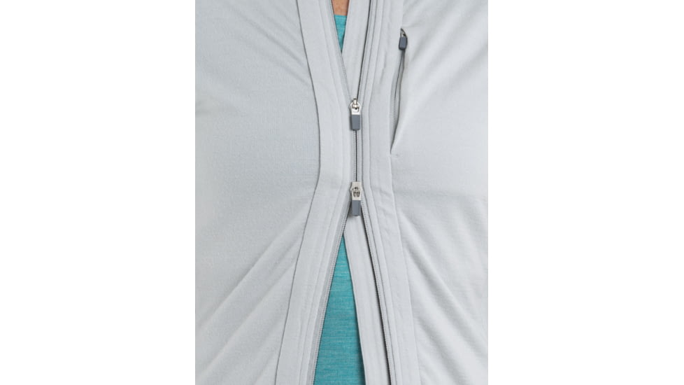 Icebreaker Quantum III Long Sleeve Zip Jacket - Womens, Ether, Medium, IB0A56FO568M