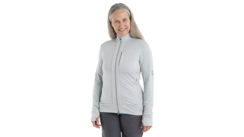 Icebreaker Quantum III Long Sleeve Zip Jacket - Women's, Ether, Medium, IB0A56FO568M